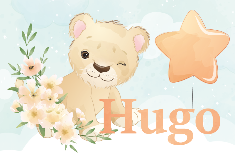 Individuais de mesa infantis leão alegre - TenStickers