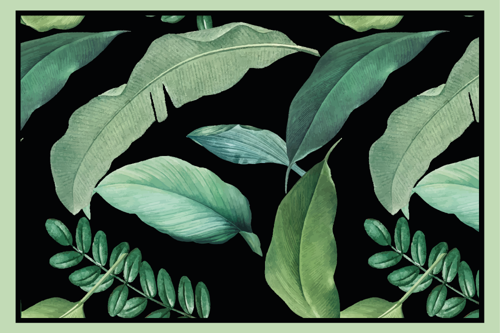 Individuais de mesa de texturas com motivo de folhas - TenStickers