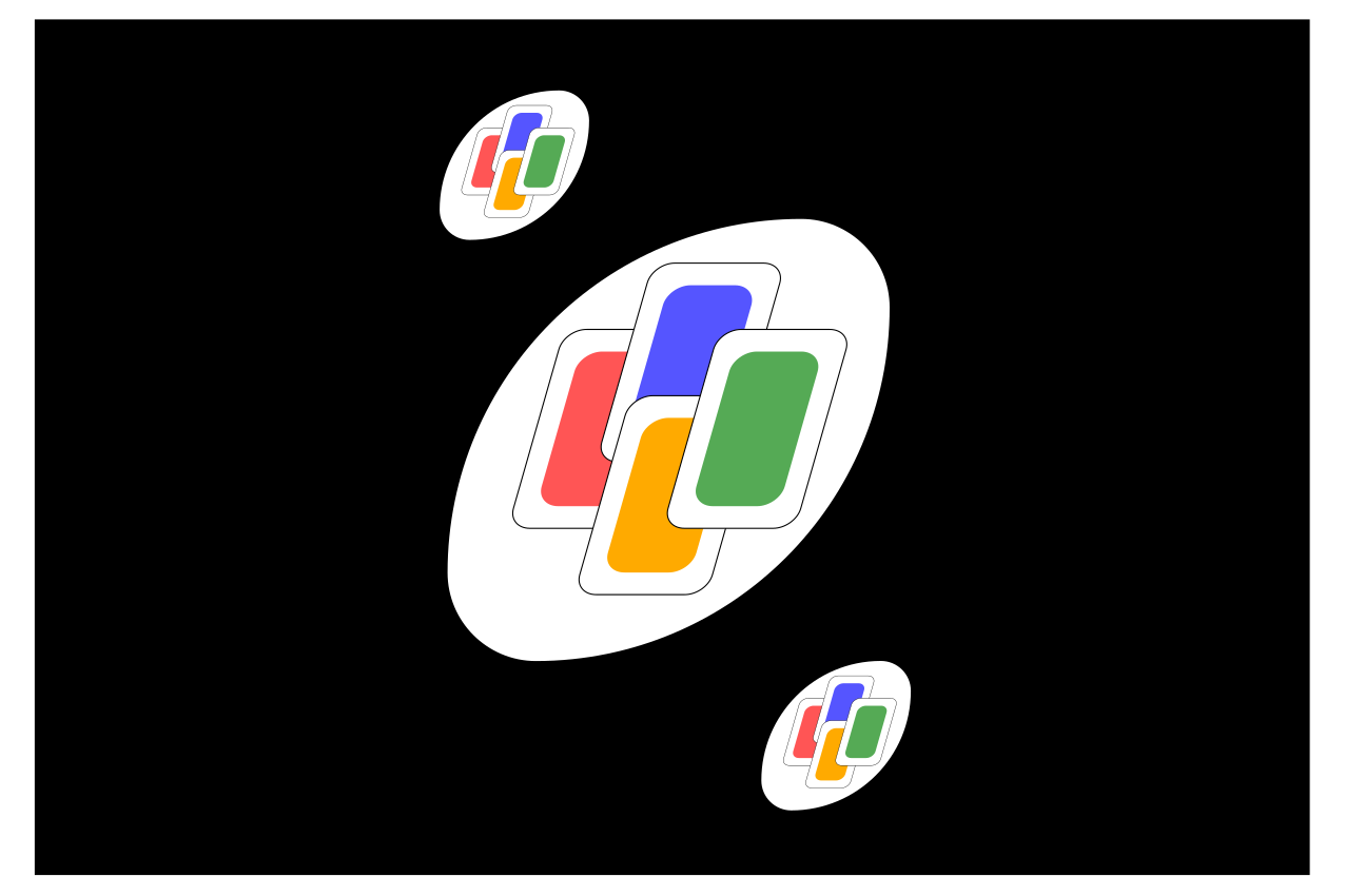 Individuais de mesa originais figuras geométricas vibrantes - TenStickers