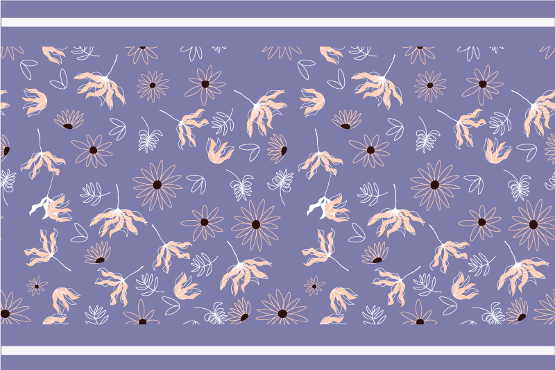 Individuais de mesa de texturas com padrões florais - TenStickers