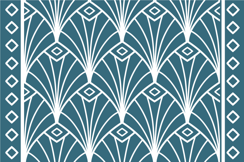 Individuais de mesa originais Arte moderna azul e branco - TenStickers