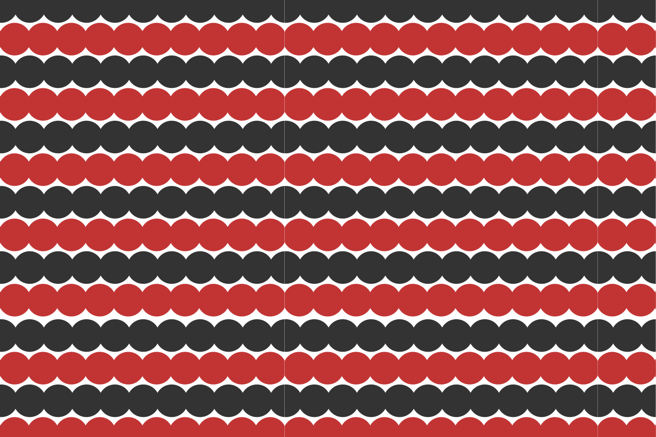 Individuais de mesa modernos com padrão circular em camadas - TenStickers