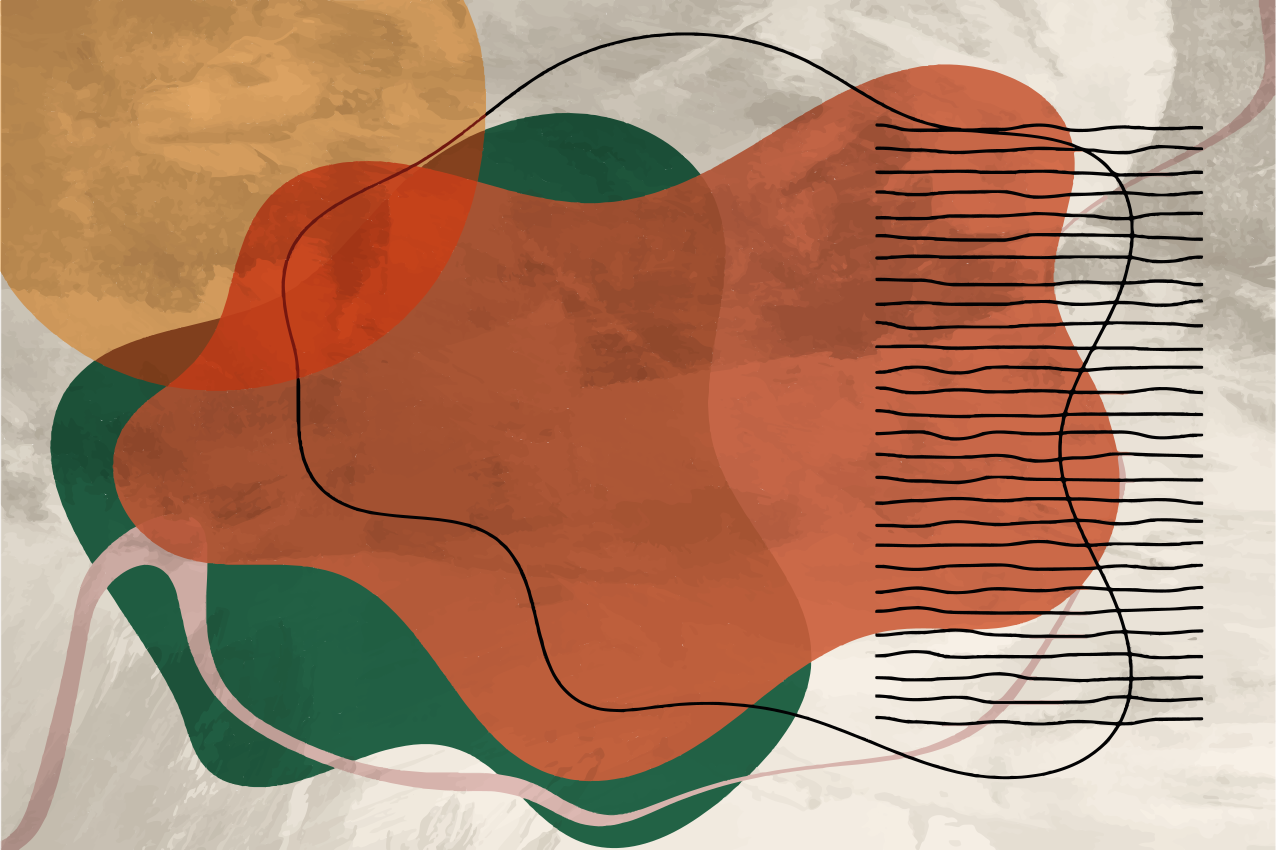 Individuais de mesa modernos com formas abstratas vibrantes - TenStickers