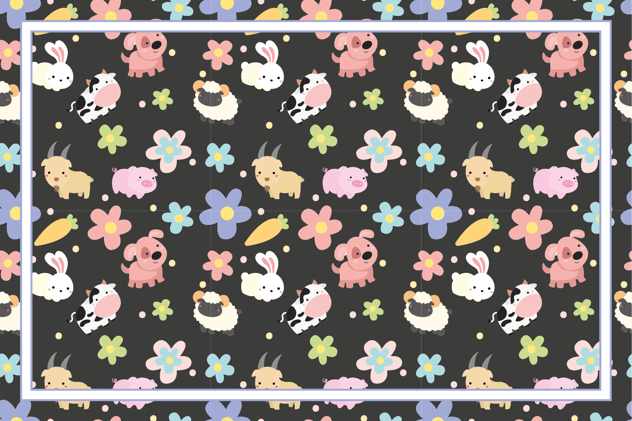 Individuais de mesa infantis com ilustrações encantadoras - TenStickers