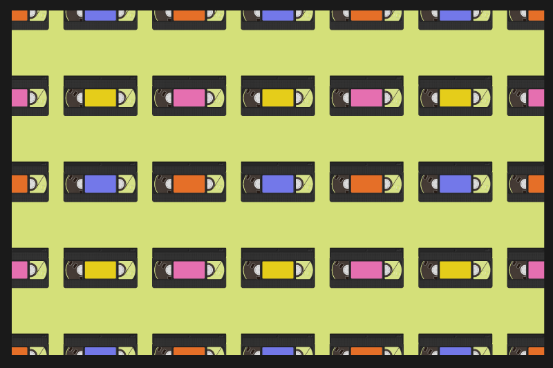 Individuais de mesa originais com padrão de fita colorida - TenStickers