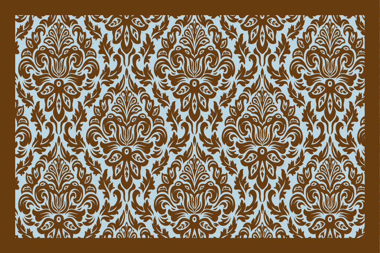 Individuais de mesa de texturas emblema floral intricado - TenStickers