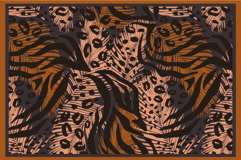 Individuais de mesa originais padrão floral selva - TenStickers