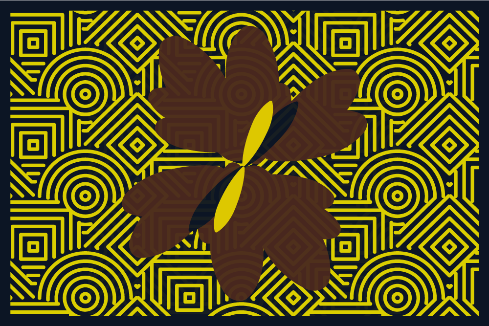 Individuais de mesa de texturas flor geométrica abstrata - TenStickers