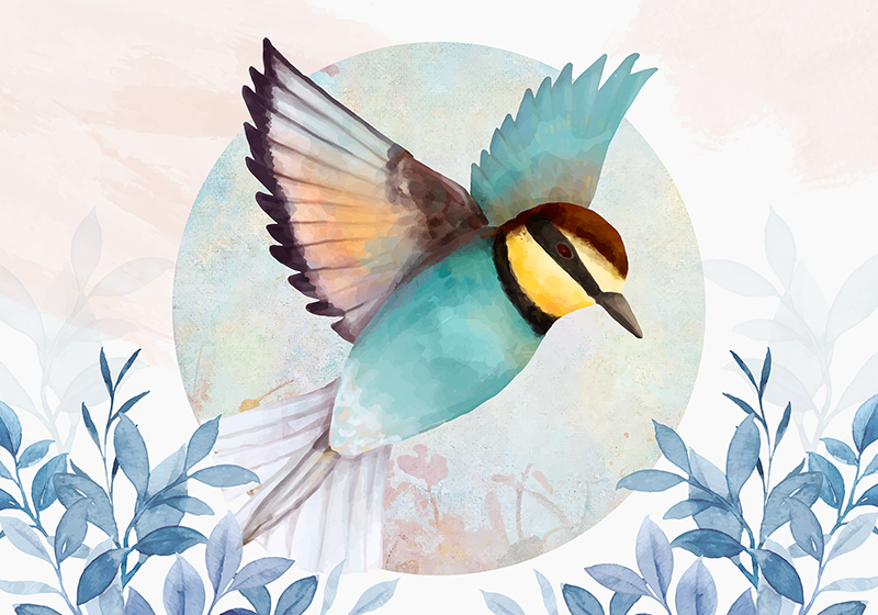 Individuais de mesa originais arte avícola vibrante - TenStickers