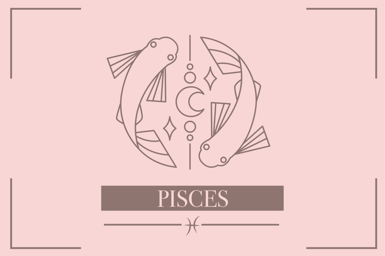 Individual de mesa em vinil Signo de peixes - TenStickers