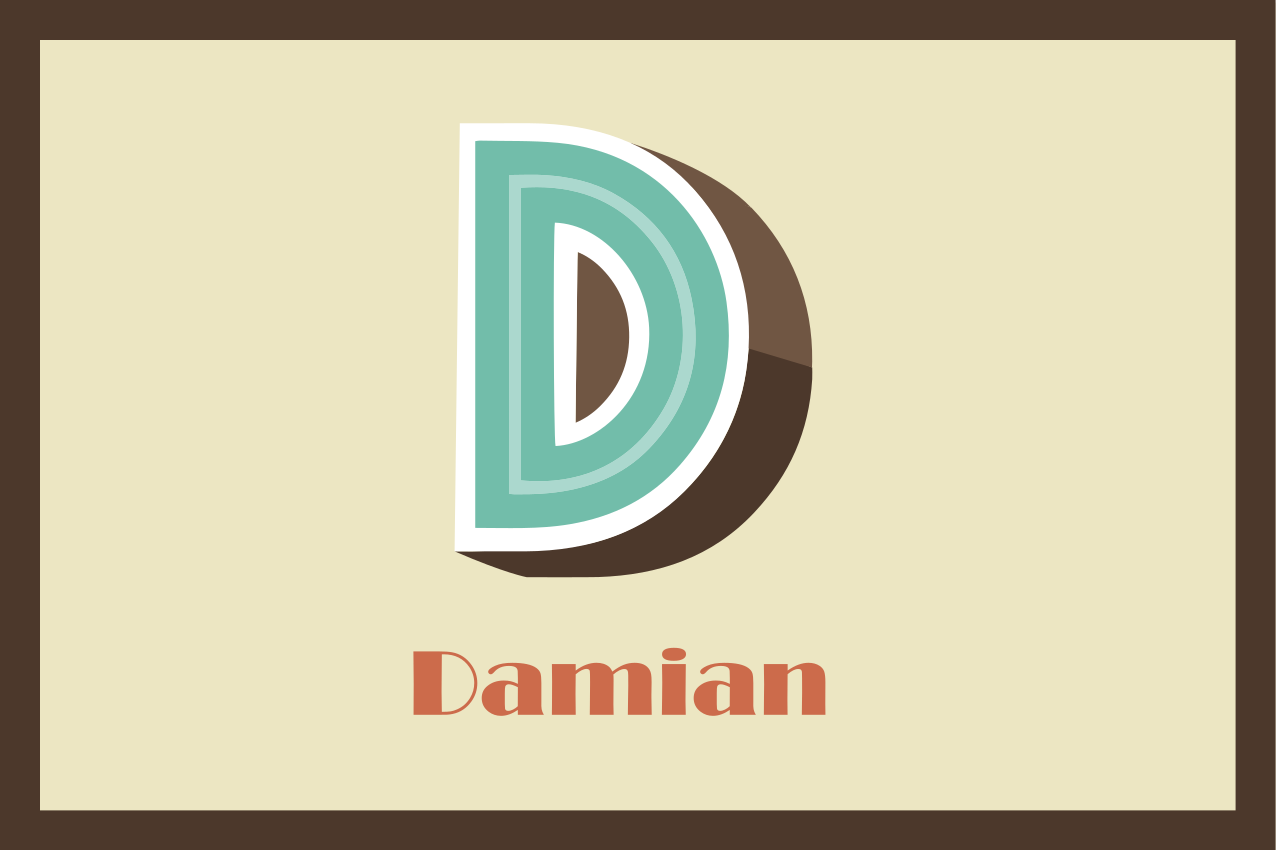 Individuais de mesa com nome Letra 3d - TenStickers