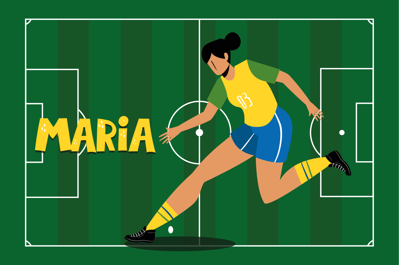 Individuais de mesa com nome de jogadora - TenStickers