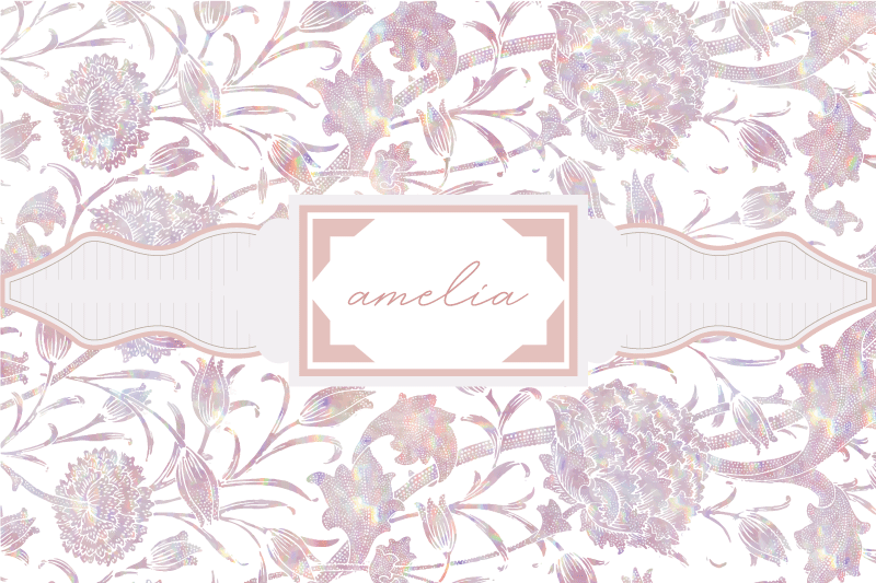 Individual de mesa cardo nome personalizável - TenStickers