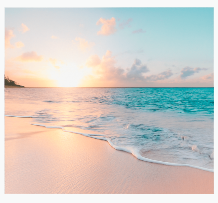 Mural de parede mar design de pôr do sol calmo - TenStickers