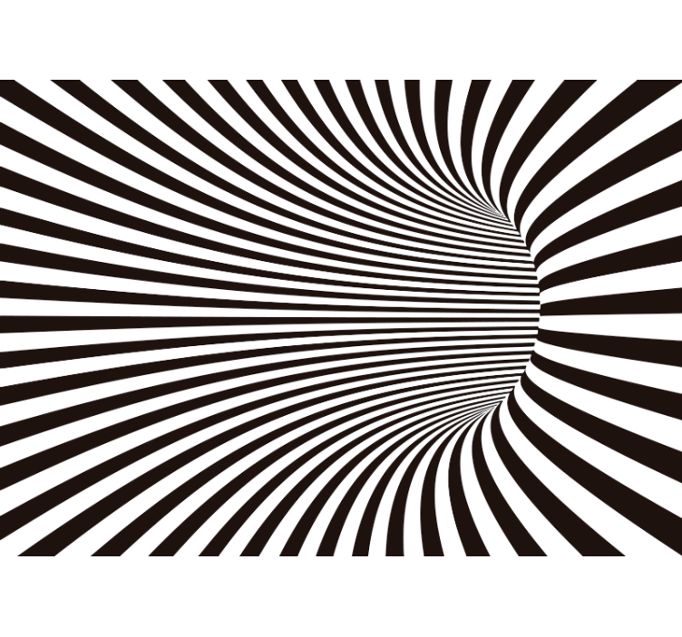 mural de fundo Tunel 3D preto e branco - TenStickers