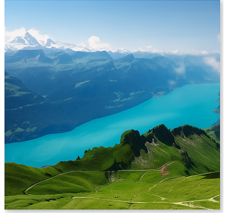 Mural de parede montanha pico alpino nevado - TenStickers