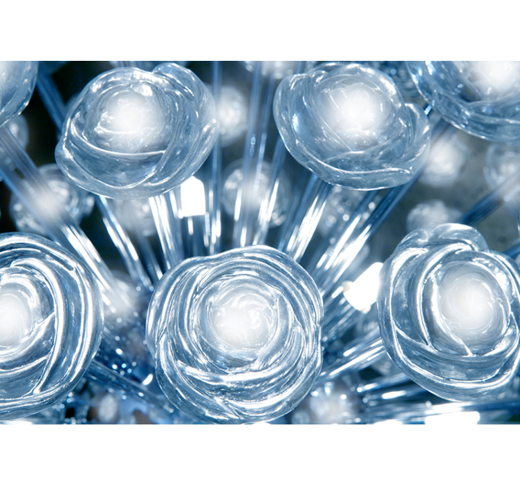 Murais de Parede 3D Flores de Cristal - TenStickers