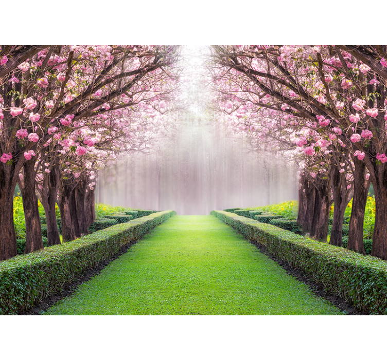 Fotomurais de paisagens Jardim rosa - TenStickers