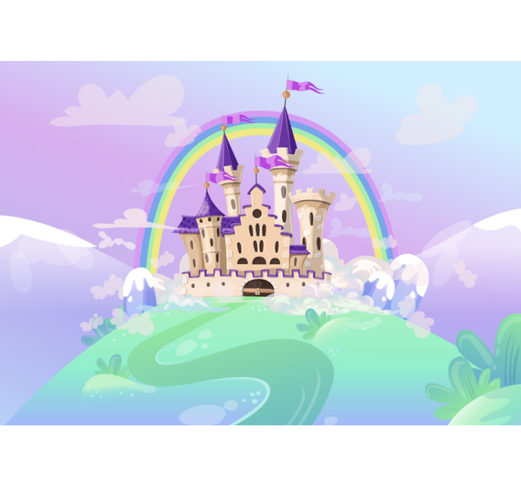 Murais de parede infantil castelo da princesa - TenStickers