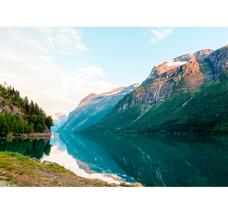 Murais de Parede Paisagem de madeira no lago - TenStickers