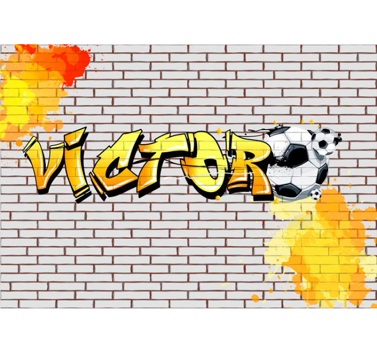 Murais de Parede Graffiti de futebol - TenStickers