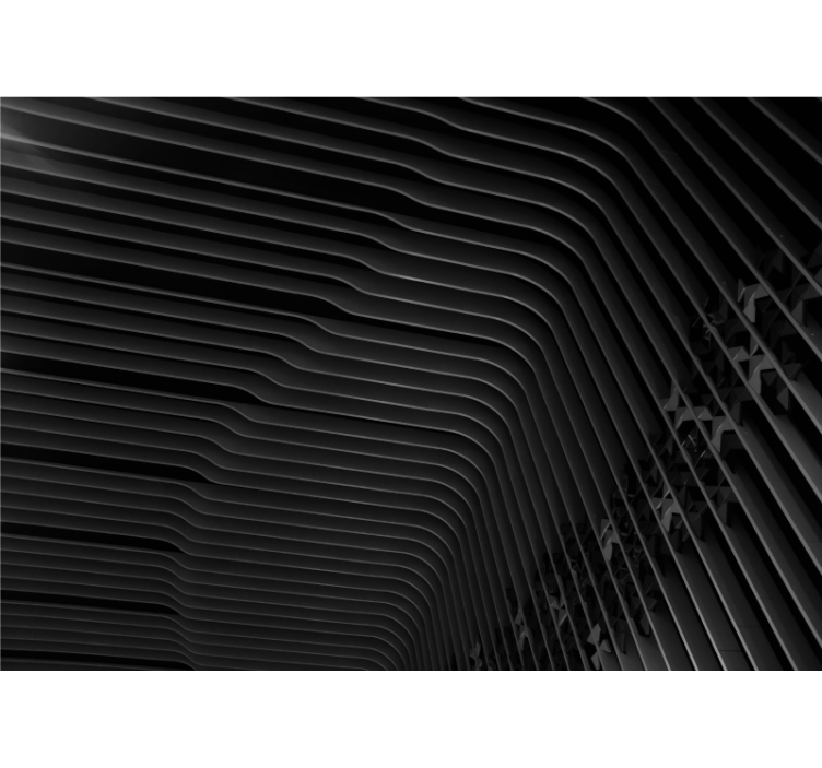 Mural de parede abstrato padrões curvos em camadas - TenStickers