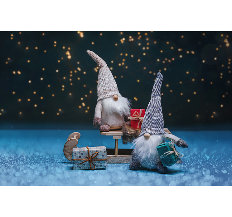 Mural de parede natal celebração do gnome festivo - TenStickers