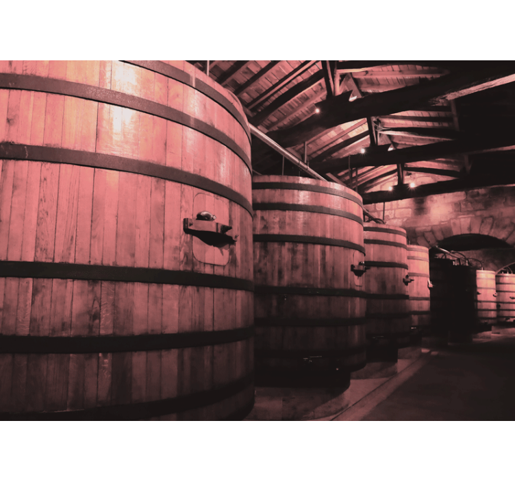 Murais de Parede 3D Grandes barris de vinho velhos - TenStickers