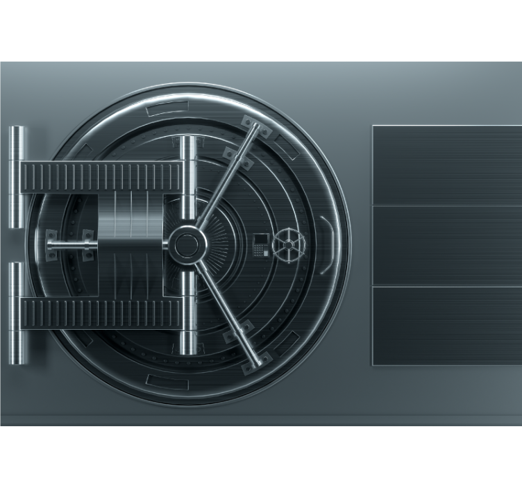 Mural de parede projeto de sala segura - TenStickers