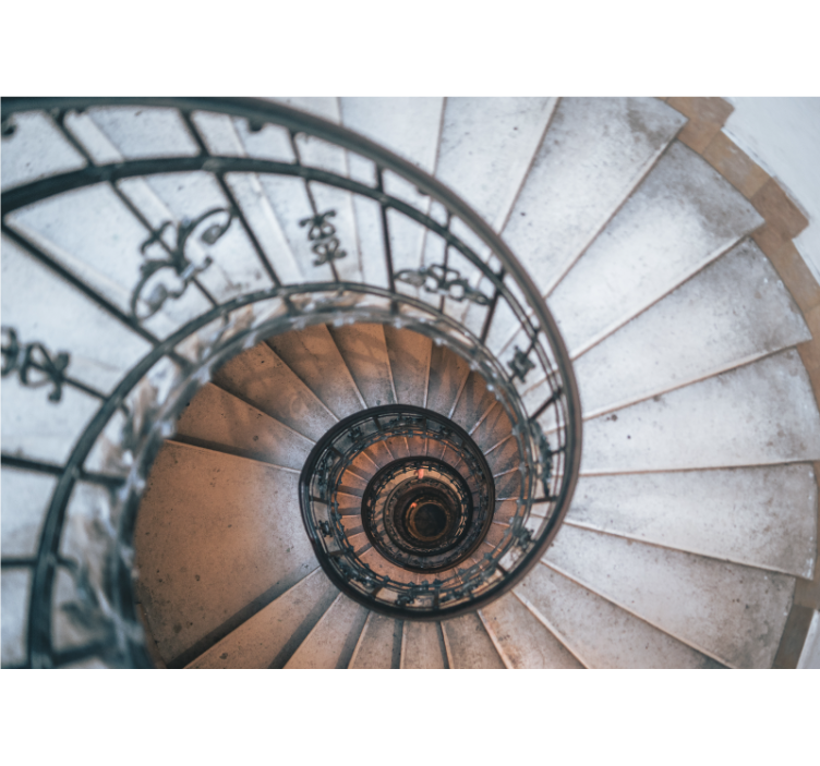 Fotomurais cidades e países com design de escada em espiral - TenStickers