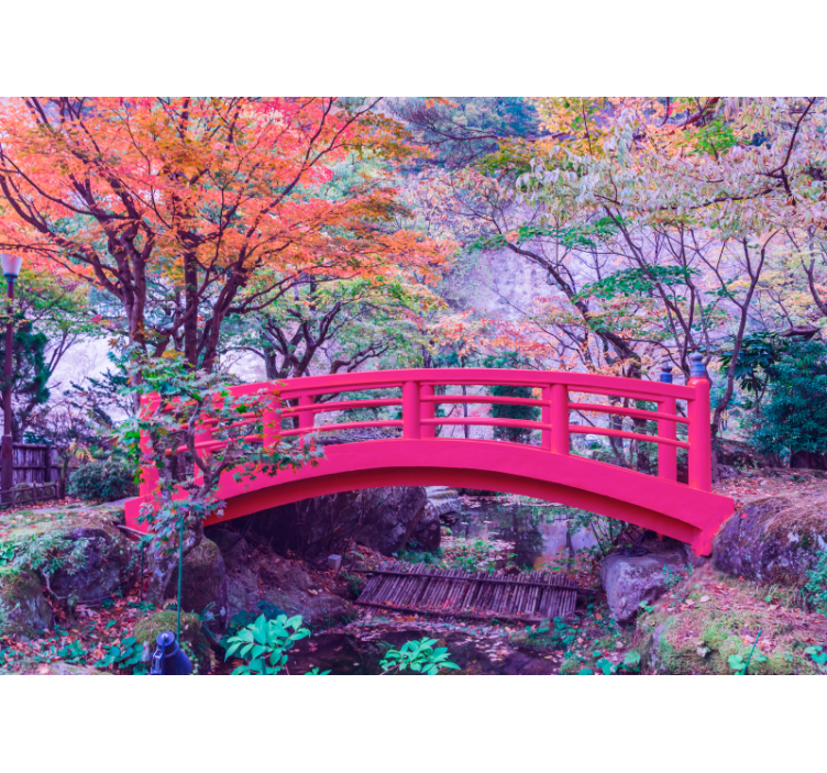 Mural de parede bosques arco de jardim tranquilo - TenStickers