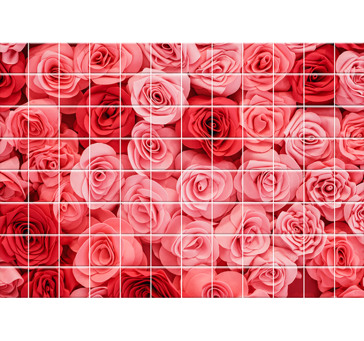 Fotomurais flores exibição de buquê de rosas - TenStickers
