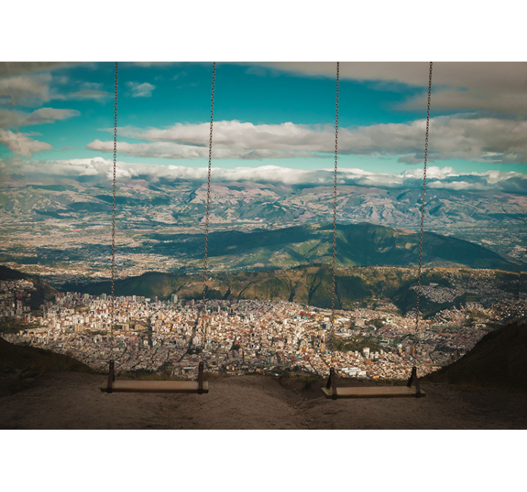 Fotomurais cidades e países vista panorâmica urbana - TenStickers