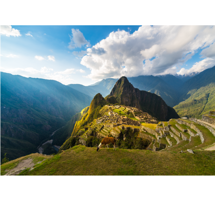 Fotomurais de paisagens panorama de machu picchu - TenStickers