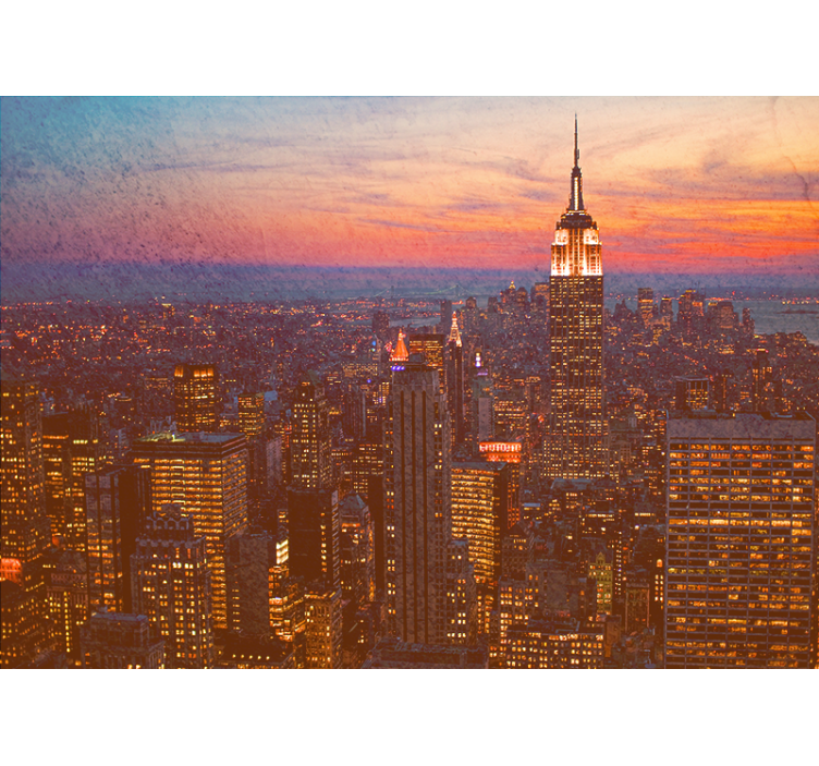 Fotomurais cidades e países pôr do sol no empire state - TenStickers