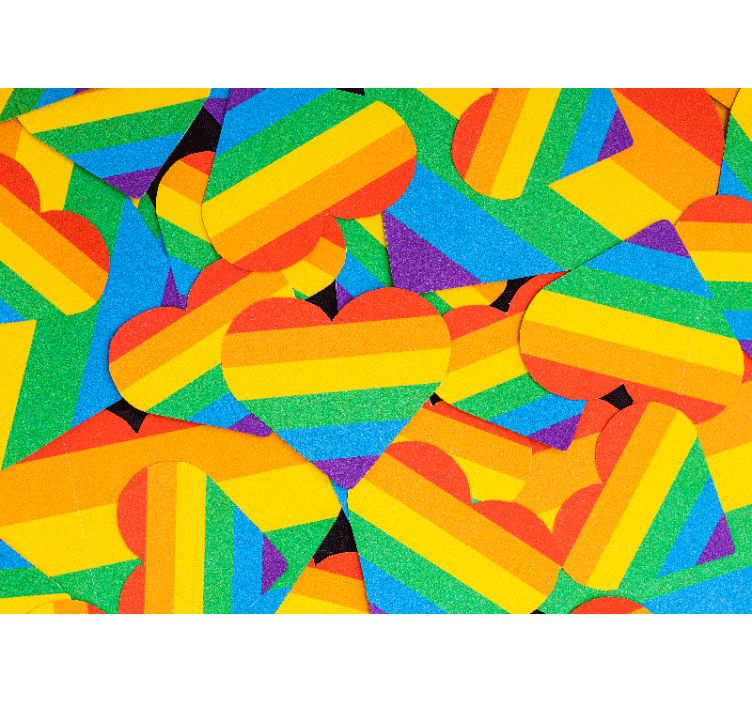 Mural de parede amor padrões de coração coloridos - TenStickers