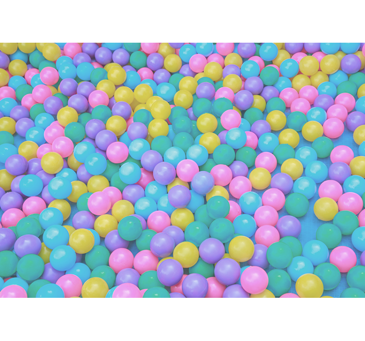 Mural de parede animais bolas coloridas e divertidas - TenStickers