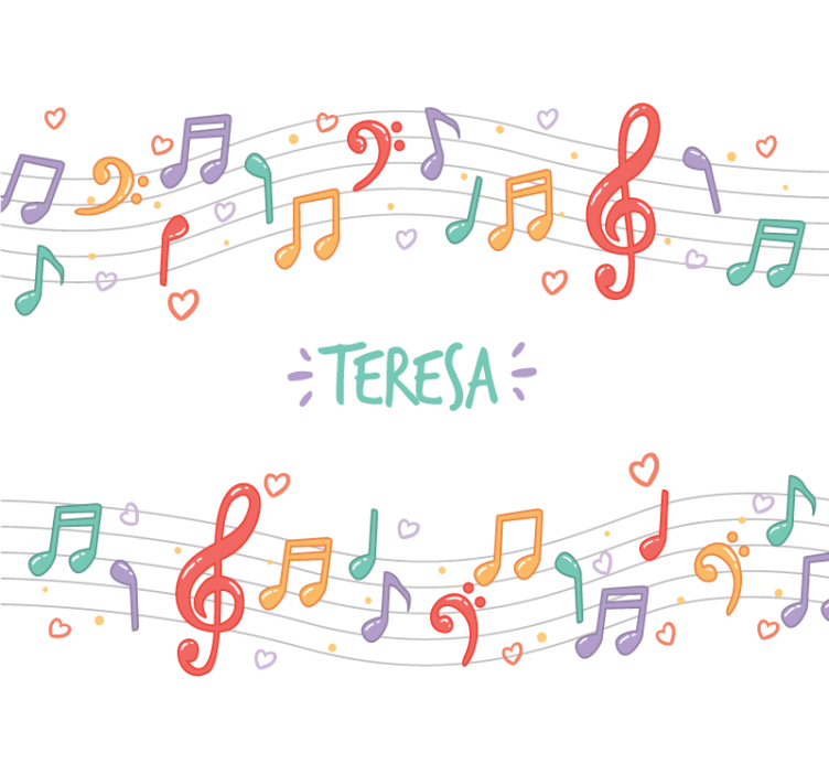 Mural de parede música notas musicais melodia - TenStickers