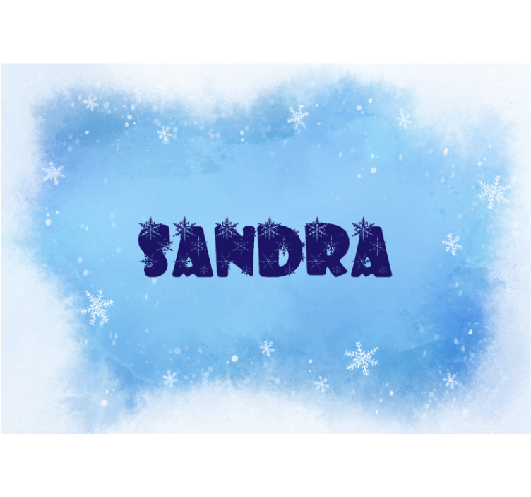 Tema congelado com nomes fotomural de parede personaliza - TenStickers