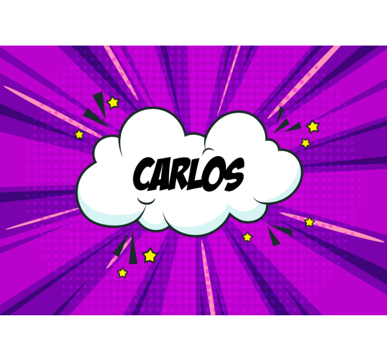 Mural de parede com frases nome do estilo cômico - TenStickers