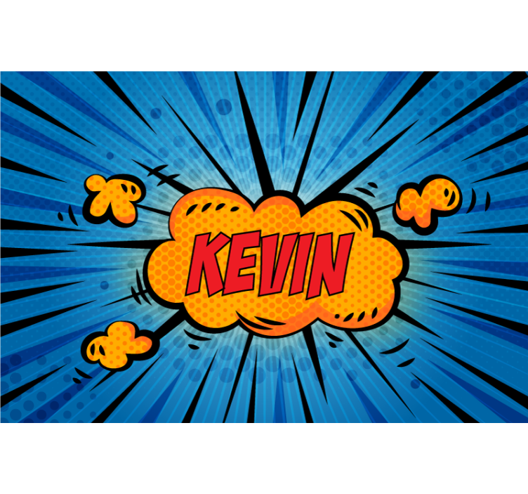 fotomural de parede personalizado com nome pop art - TenStickers