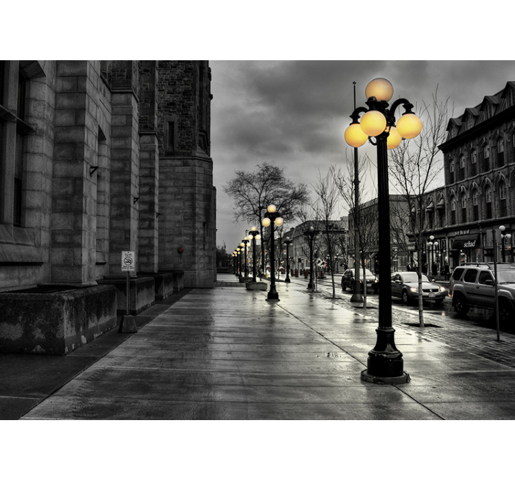 Fotomurais cidades e países cena noturna urbana - TenStickers