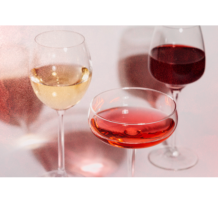 Mural de parede música copos de vinho elegantes - TenStickers