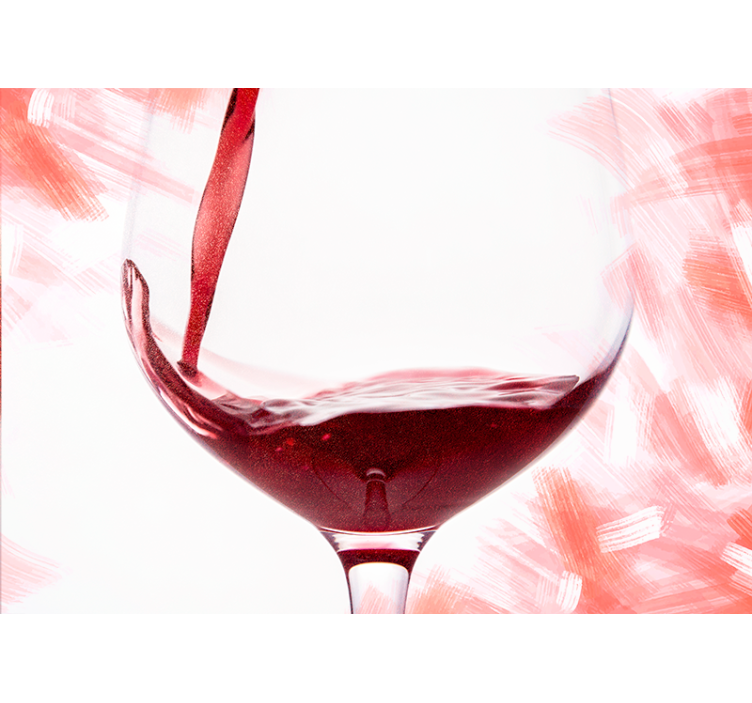 Fechar fotomural de parede de cozinha de vinho tinto - TenStickers