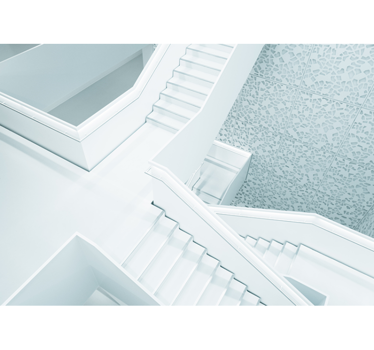 Mural de parede abstrato escadas arquitetônicas modernas - TenStickers