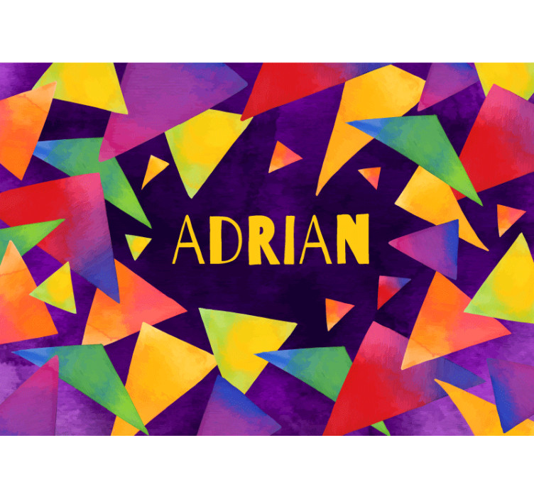 Mural de parede infantil formas geométricas personalizadas - TenStickers