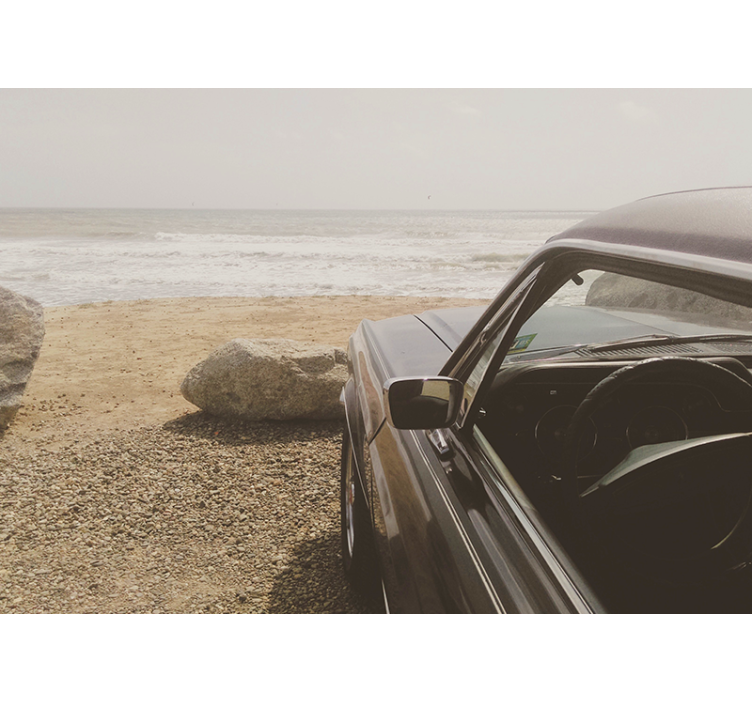 Mural de parede veículos vista de carro clássico - TenStickers