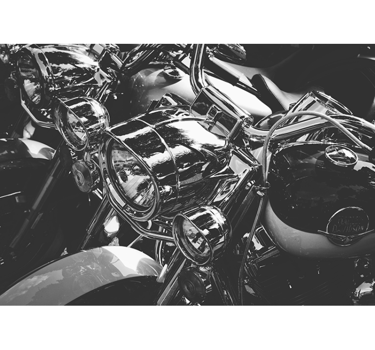 Mural de parede veículos motocicletas cromadas clássicas - TenStickers