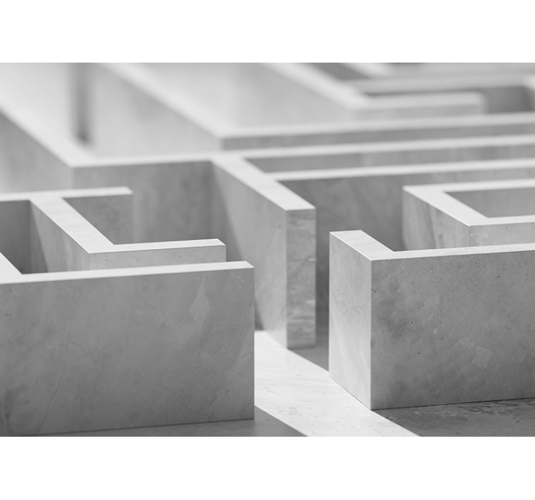 Mural de parede abstrato detalhes da estrutura labiríntica - TenStickers