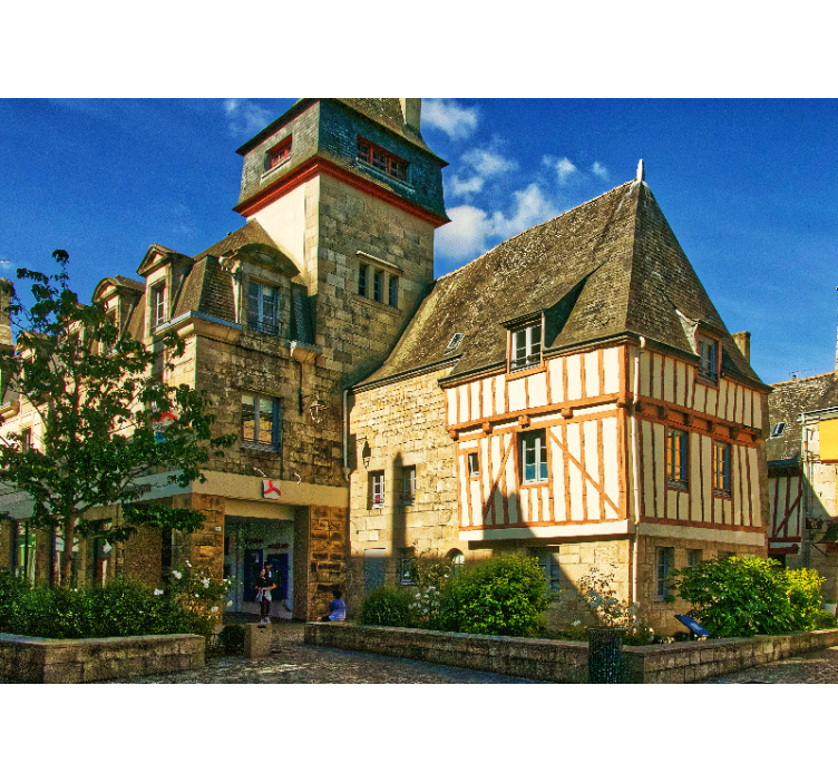 Fotomurais cidades e países Casas de madeira - TenStickers